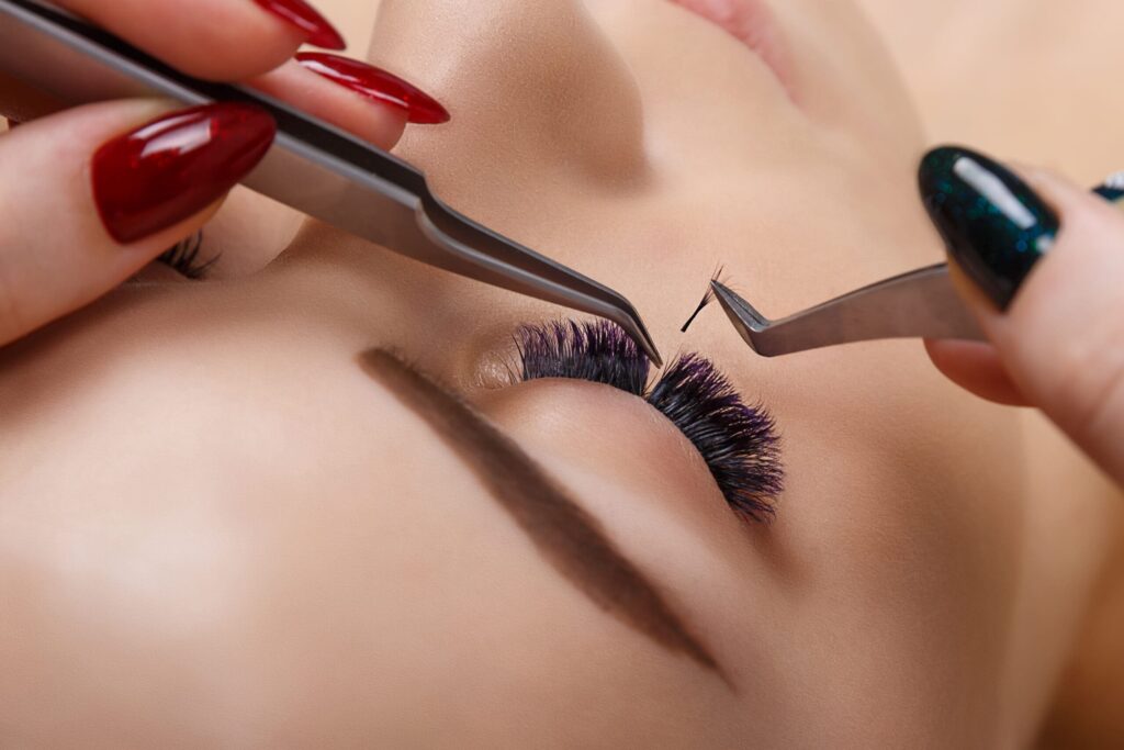 Hybrid lash extensions scaled